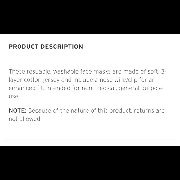 FREE IN BUNDLE* Reusable face mask 3-pack - Picture 2 of 6